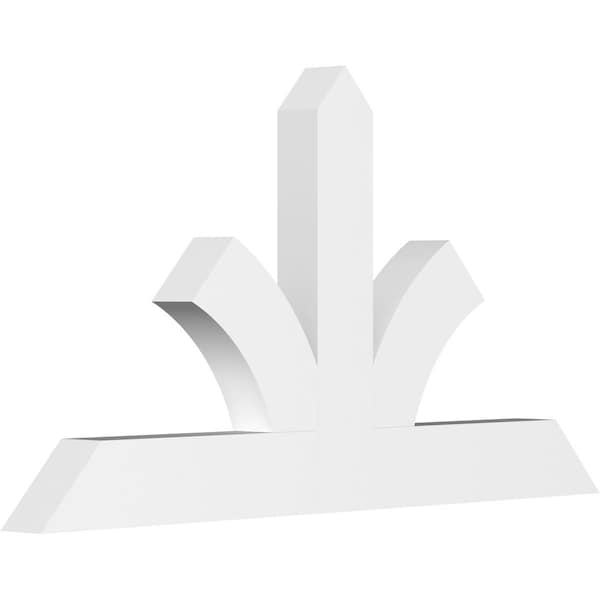 Ekena Millwork Richland Architectural Grade PVC Gable Bracket, 60"W x 32 1/2"H x 4"D x 6"F, 13/12 Pitch GBP060X33X0406RIC00 - main
